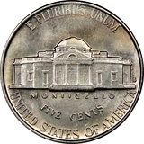 Jefferson nickel reverse showing Monticello and the S mint mark