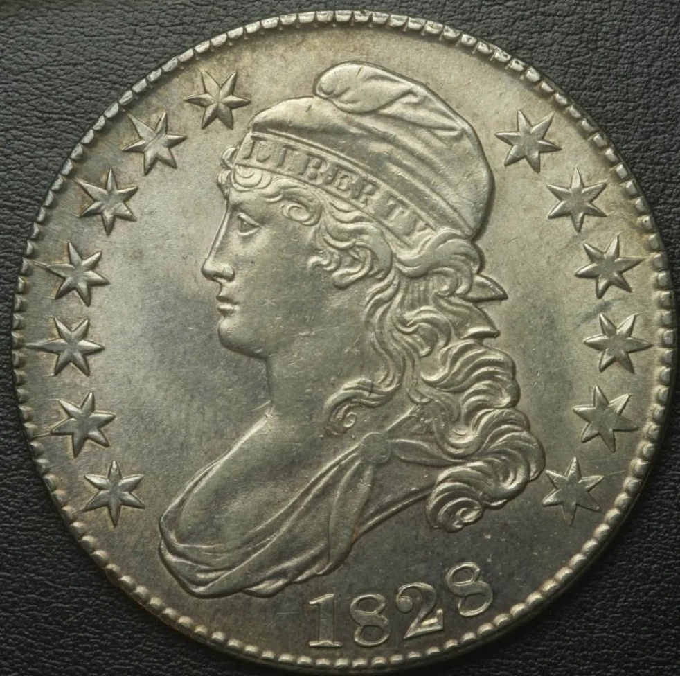 1828 Earlier type: Capped Bust half dollar obverse