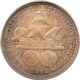 1892 Commemorative: Columbian half dollar reverse