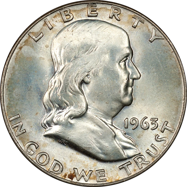 1963-D Franklin half dollar obverse