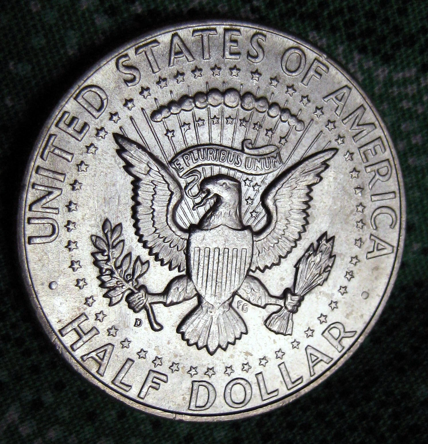 1964-D Kennedy reverse with D below the eagle