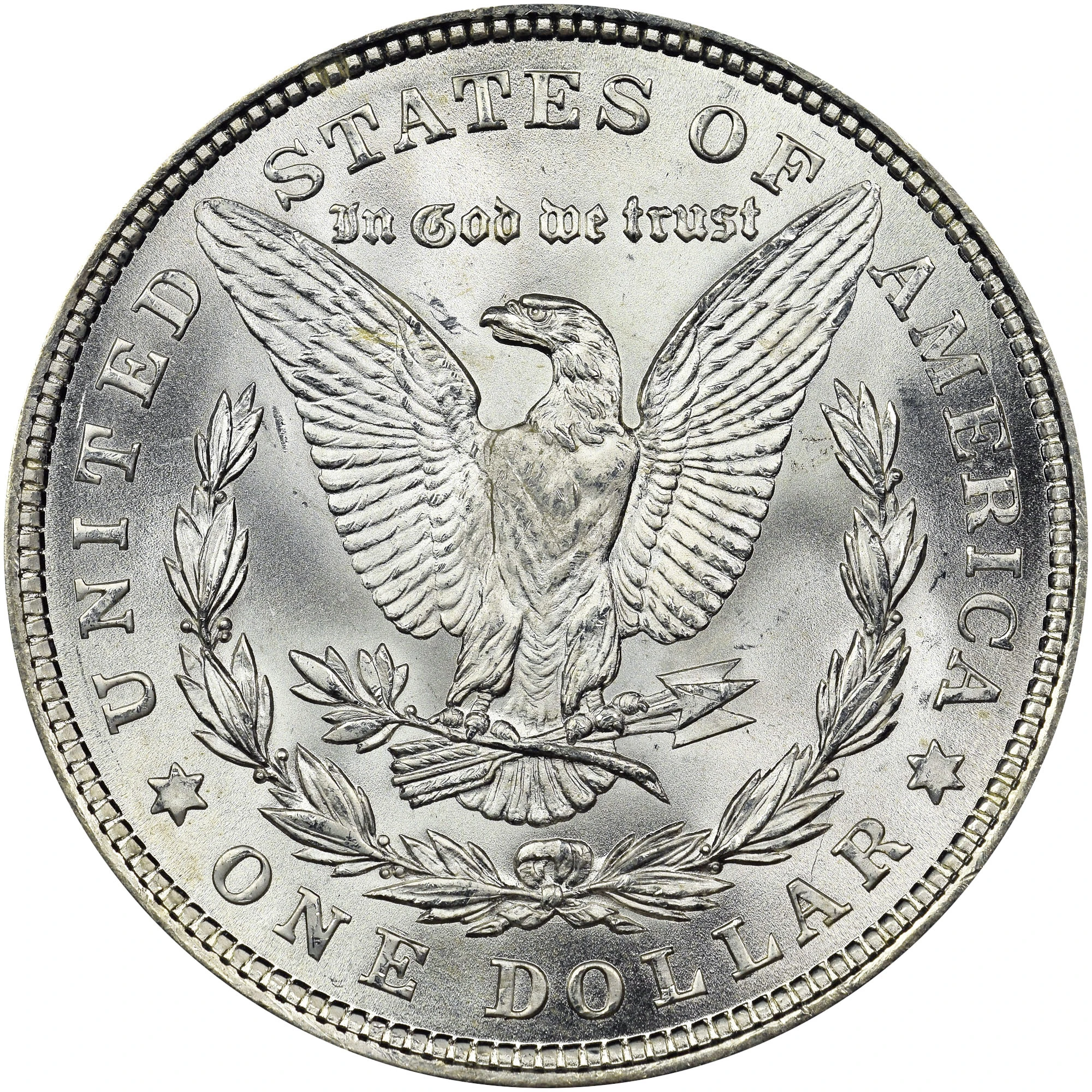 Morgan dollar reverse showing the denomination ONE DOLLAR