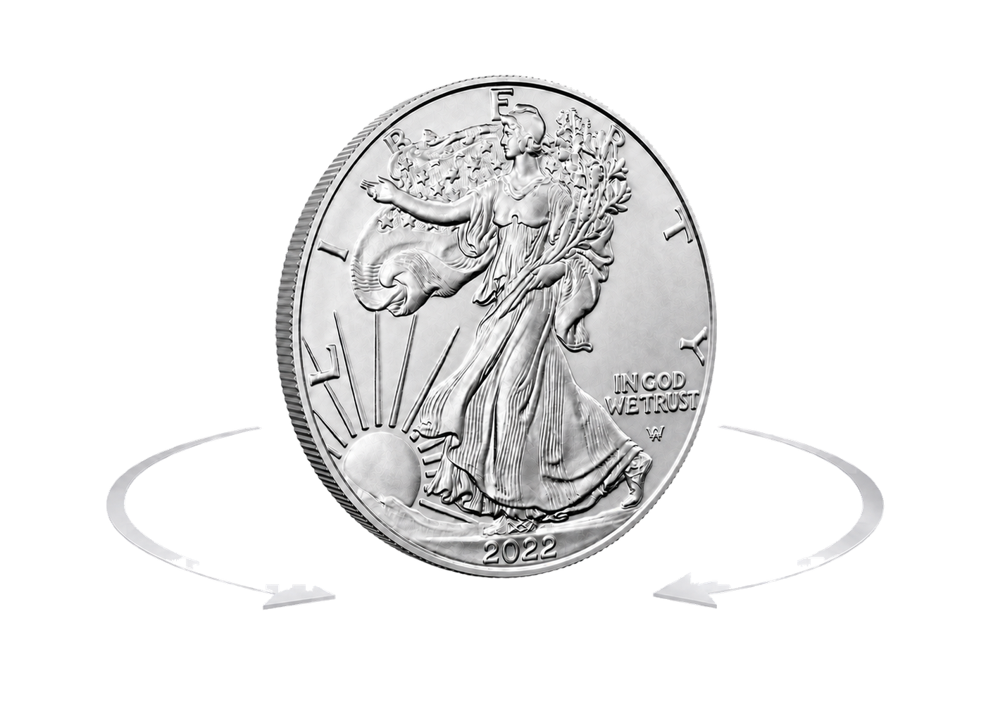 A silver coin preserved in a shareable 360 degree 3D collection view
