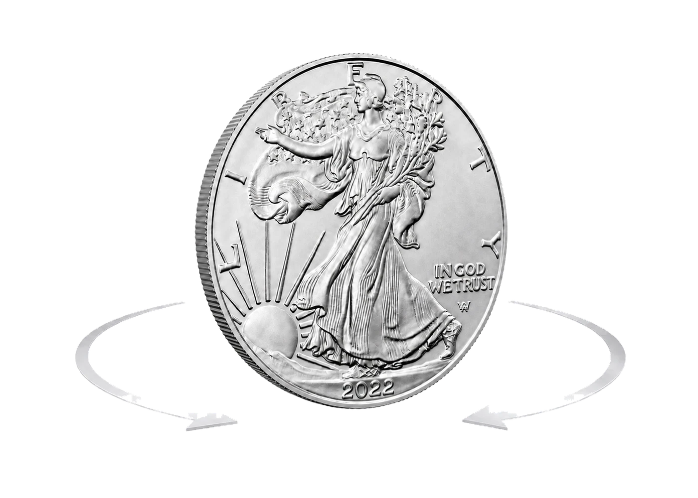 A silver coin preserved in a shareable 360 degree 3D collection view